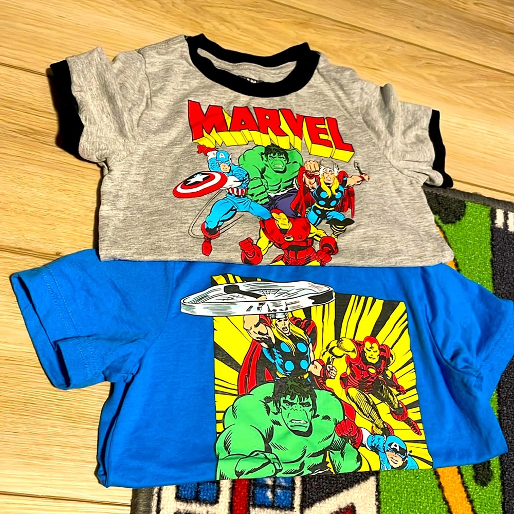 3/$15 - TWO marvel superhero shirts